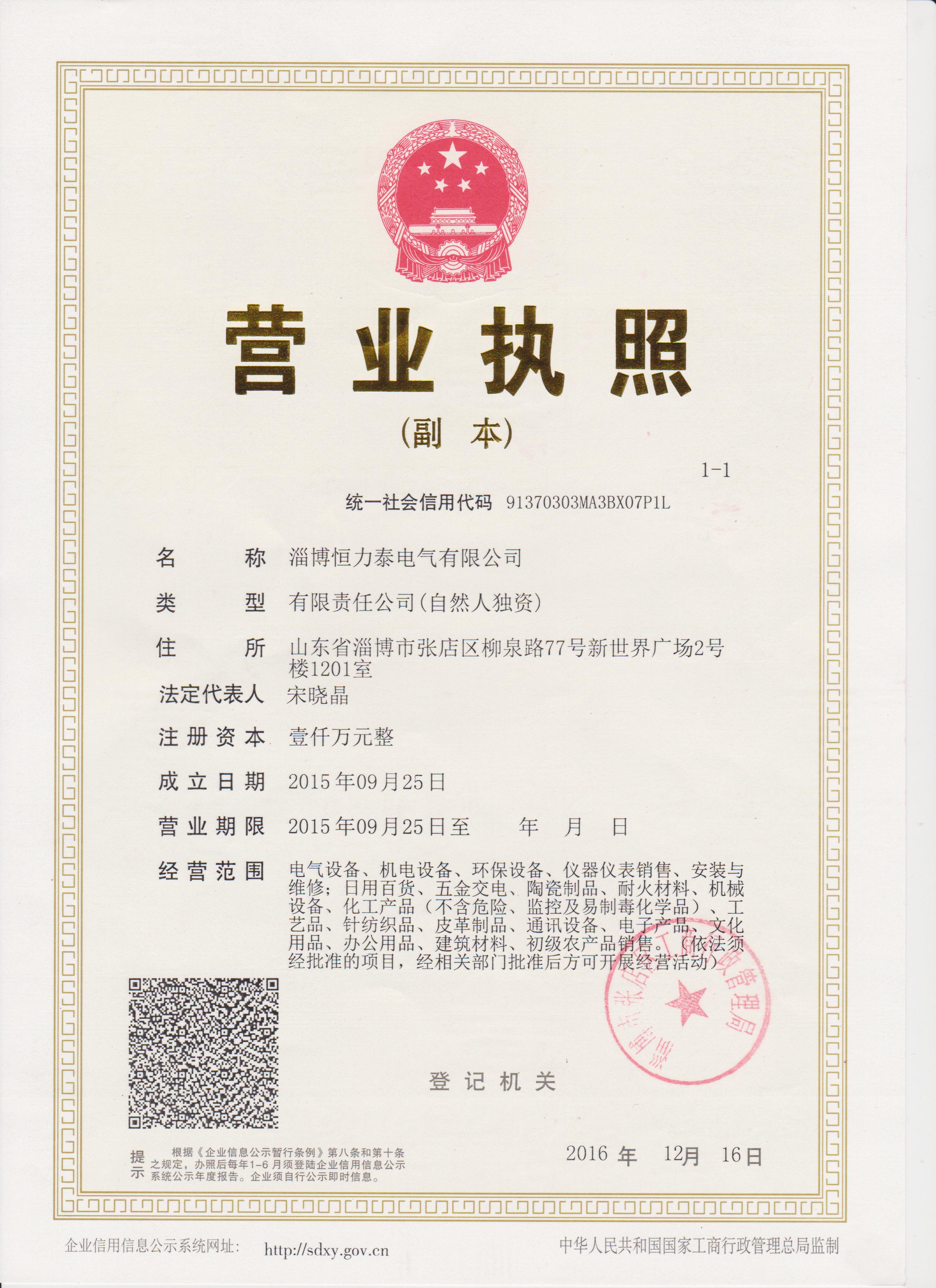企业营业执照